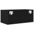 Muebles de TV 2 uds Roble Negro 60x31x25,5 cm Madera