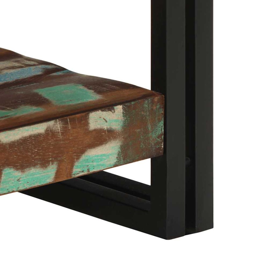 Mesa de centro multicolor 50x50x38 cm madera maciza