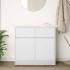 Aparador con cajón blanco 80x34x76 cm madera de