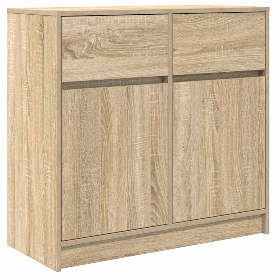 Aparador con cajón roble Sonoma 80x34x76 cm madera