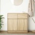 Aparador con cajón roble Sonoma 80x34x76 cm madera
