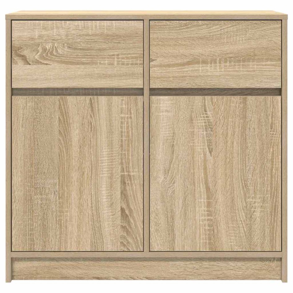 Aparador con cajón roble Sonoma 80x34x76 cm madera
