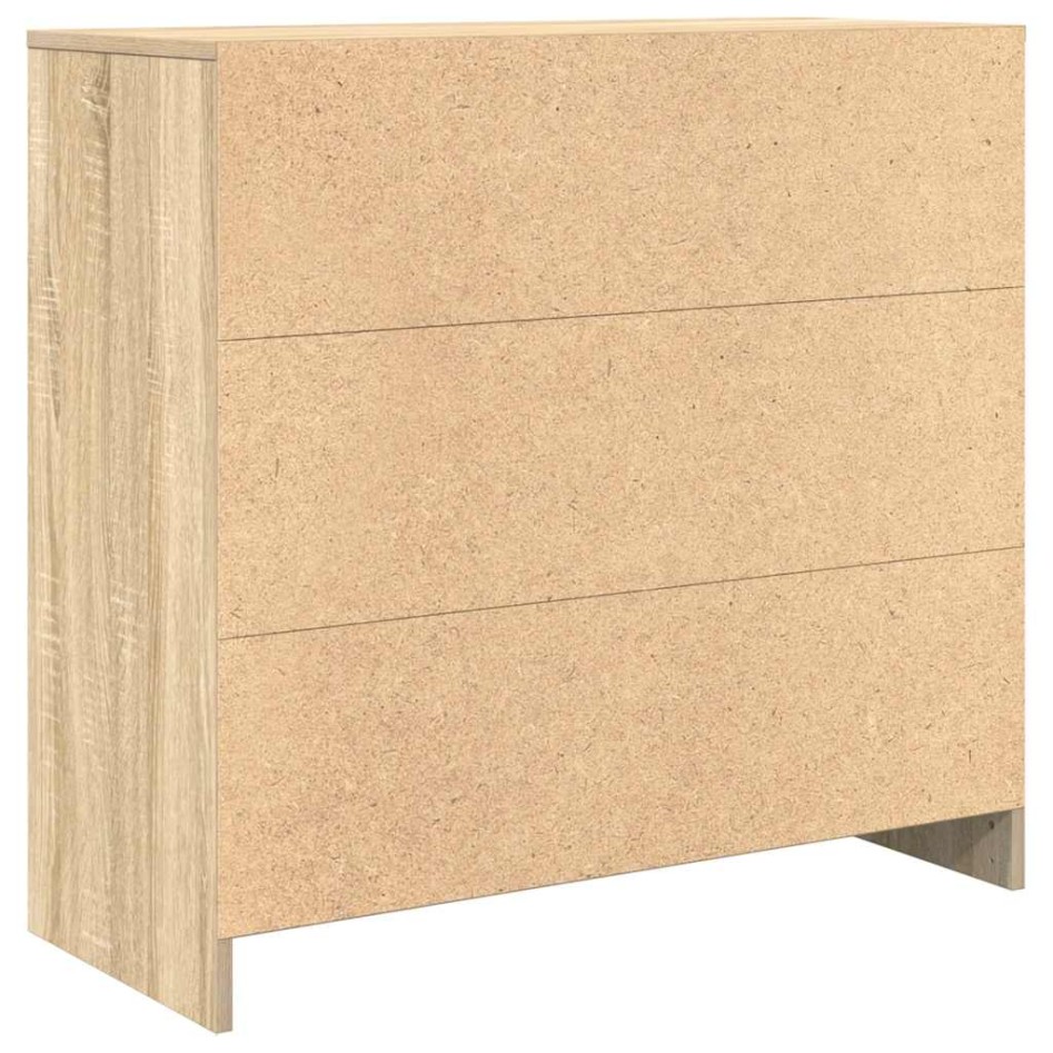 Aparador con cajón roble Sonoma 80x34x76 cm madera
