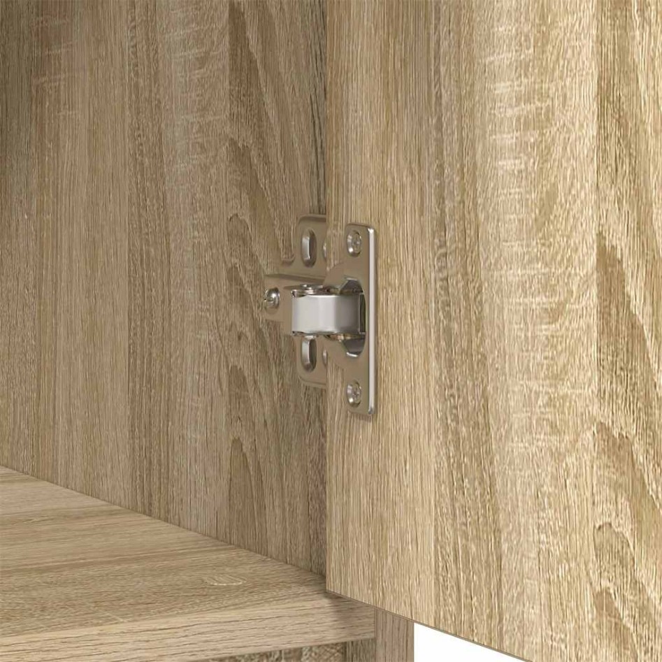 Aparador con cajón roble Sonoma 80x34x76 cm madera