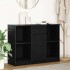 Aparador con cajón roble negro 101x35x76 cm madera