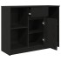 Aparador con cajón roble negro 101x35x76 cm madera