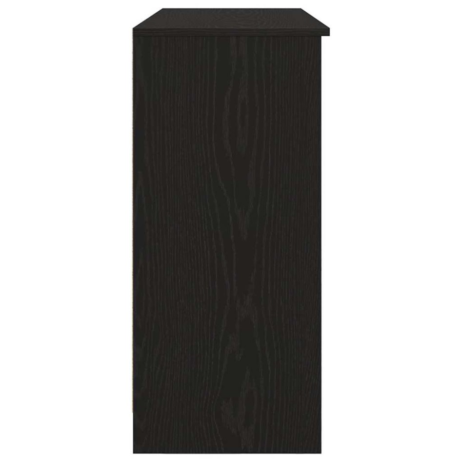 Aparador con cajón roble negro 101x35x76 cm madera