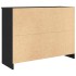 Aparador con cajón roble negro 101x35x76 cm madera