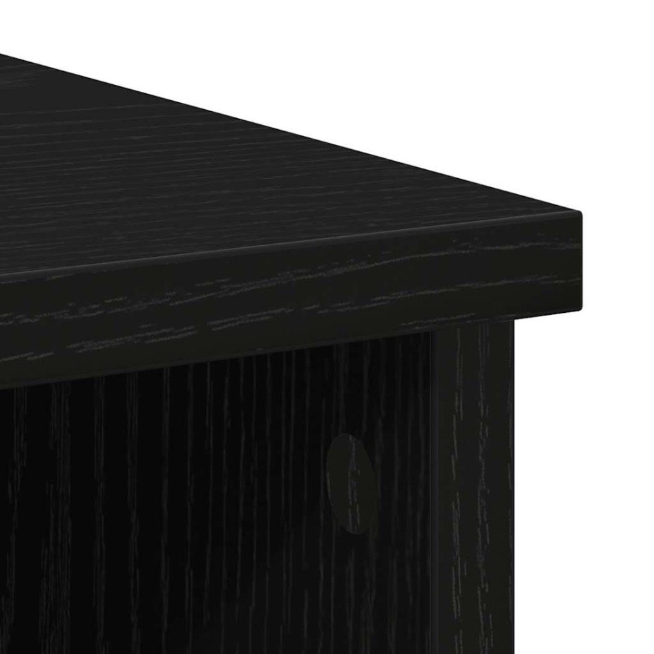 Aparador con cajón roble negro 101x35x76 cm madera