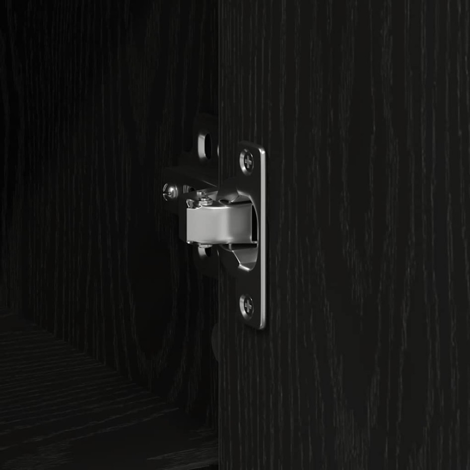 Aparador con cajón roble negro 101x35x76 cm madera