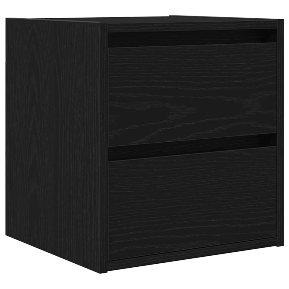 Mesillas de noche de pared 2 uds roble negro 38x34x40