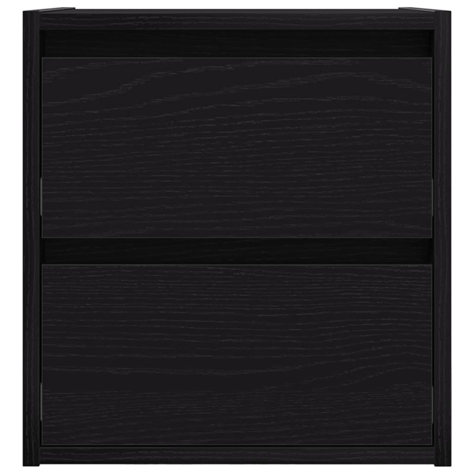 Mesillas de noche de pared 2 uds roble negro 38x34x40