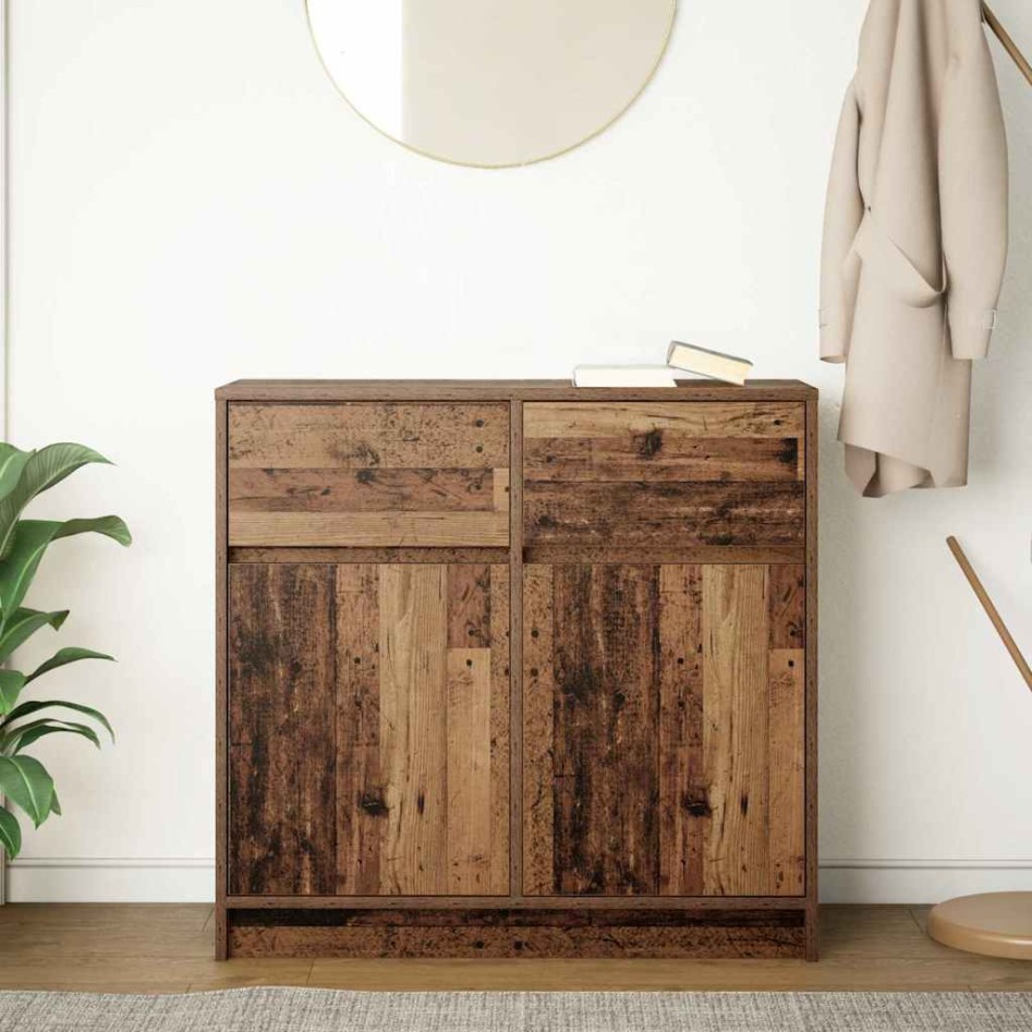 Aparador con cajón madera antigua 80x34x76cm Madera