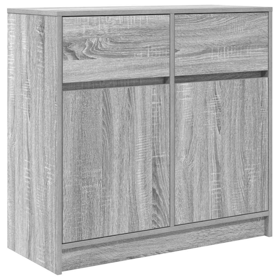 Aparador con cajón gris Sonoma 80x34x76 cm madera de