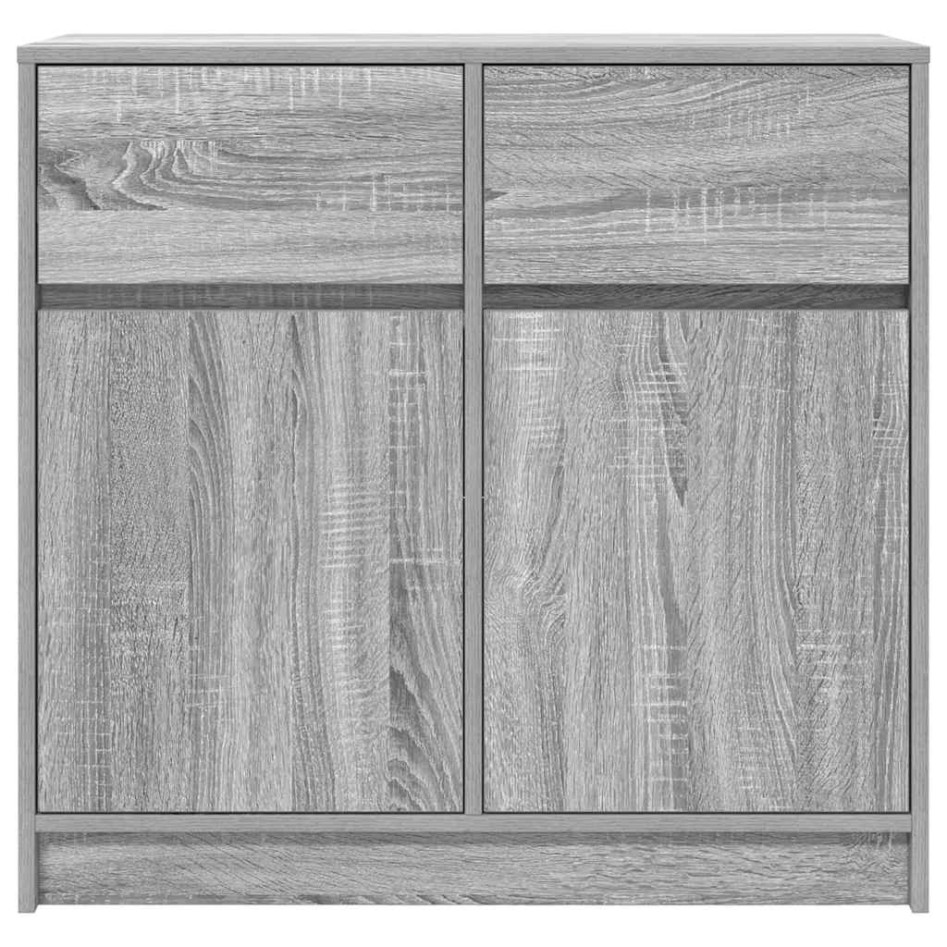 Aparador con cajón gris Sonoma 80x34x76 cm madera de