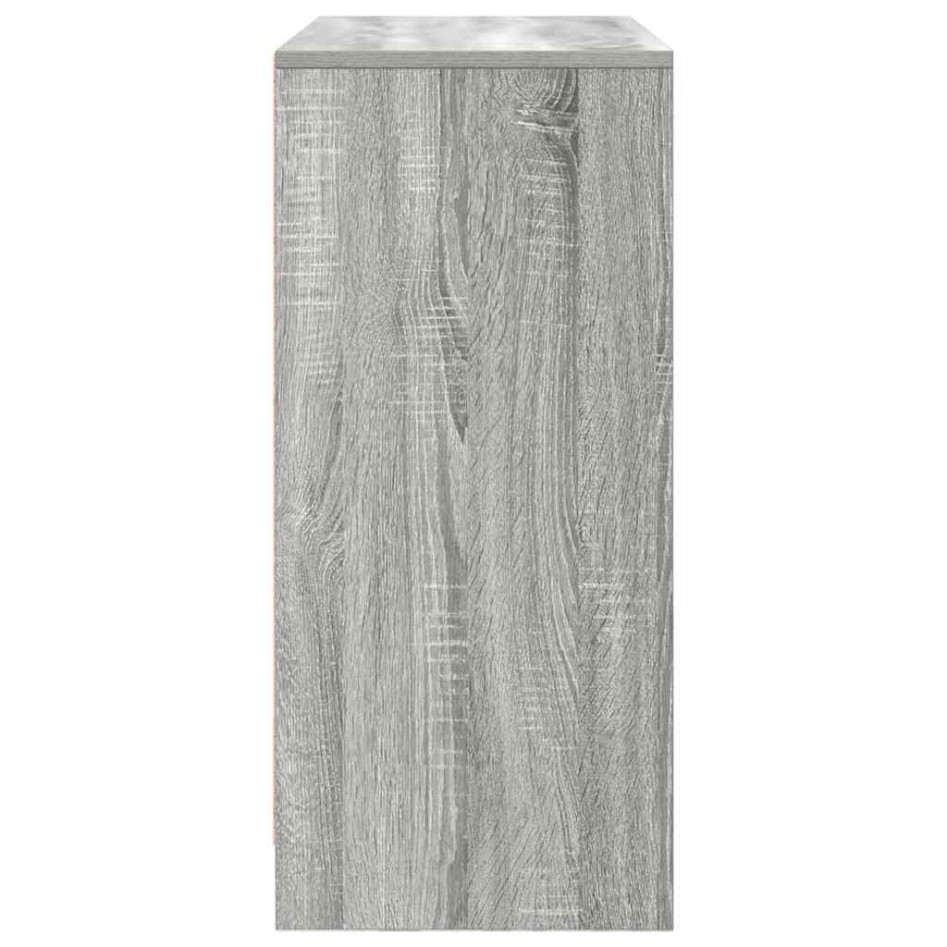 Aparador con cajón gris Sonoma 80x34x76 cm madera de