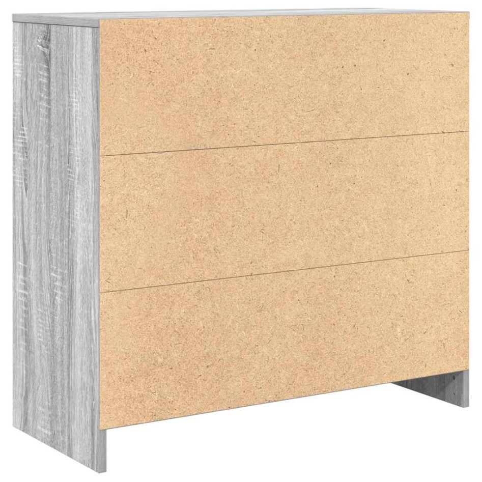 Aparador con cajón gris Sonoma 80x34x76 cm madera de