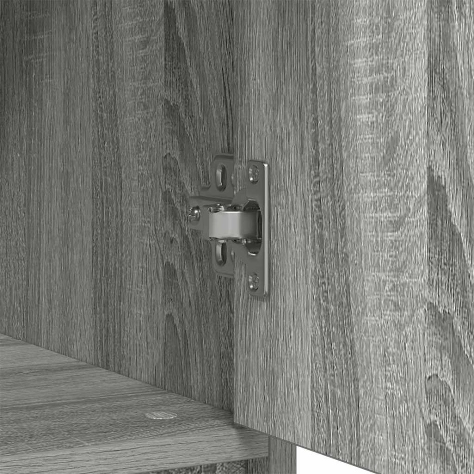 Aparador con cajón gris Sonoma 80x34x76 cm madera de