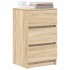 Mesilla de noche con 3 cajones roble Sonoma 39x35x65