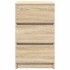 Mesilla de noche con 3 cajones roble Sonoma 39x35x65