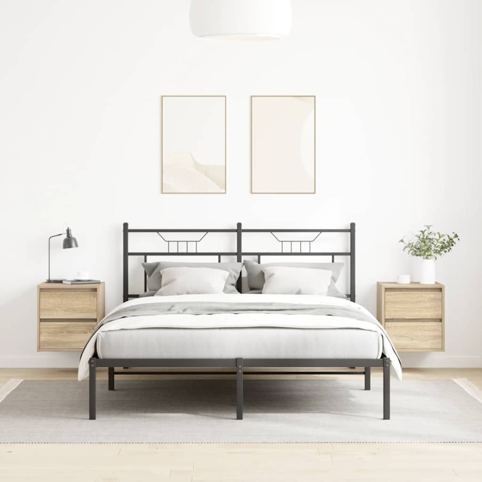 Mesillas de noche de pared 2 uds roble Sonoma 38x34x40