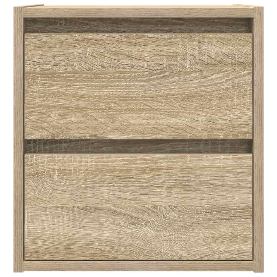 Mesillas de noche de pared 2 uds roble Sonoma 38x34x40