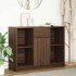 Aparador con cajón roble marrón 101x35x76 cm madera