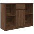 Aparador con cajón roble marrón 101x35x76 cm madera
