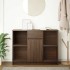 Aparador con cajón roble marrón 101x35x76 cm madera