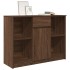 Aparador con cajón roble marrón 101x35x76 cm madera
