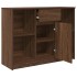 Aparador con cajón roble marrón 101x35x76 cm madera