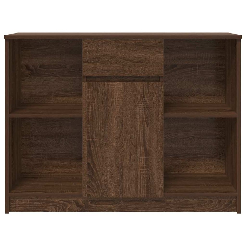 Aparador con cajón roble marrón 101x35x76 cm madera