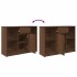 Aparador con cajón roble marrón 101x35x76 cm madera