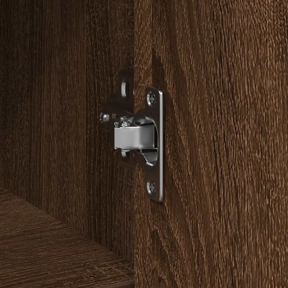 Aparador con cajón roble marrón 101x35x76 cm madera