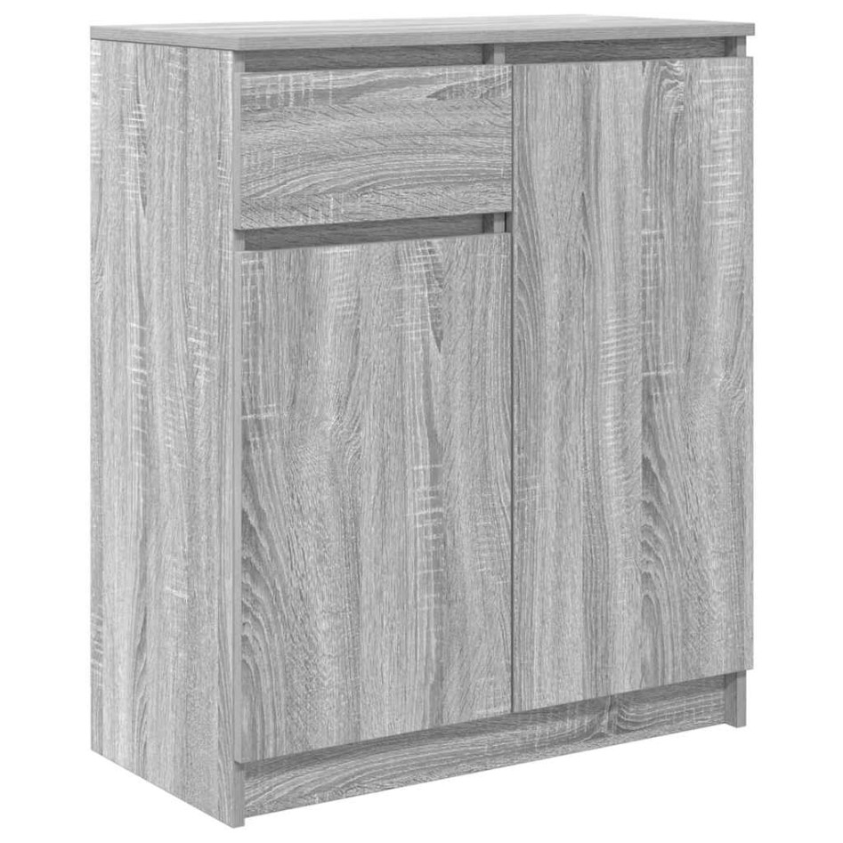 Aparador con cajón  Sonoma gris 71x35x84 cm madera de