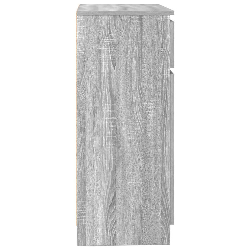 Aparador con cajón  Sonoma gris 71x35x84 cm madera de