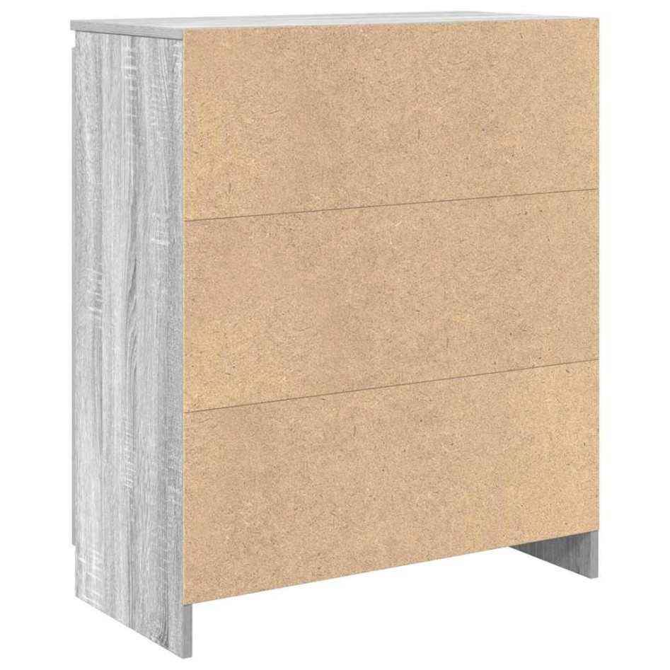 Aparador con cajón  Sonoma gris 71x35x84 cm madera de