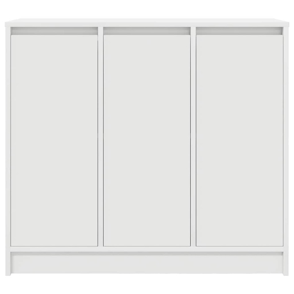 Aparador de madera de ingeniería blanco 85x34x76