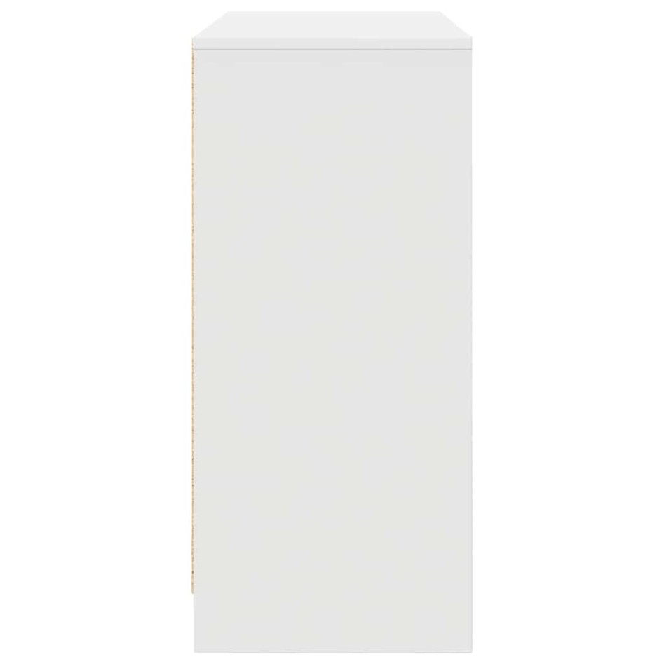 Aparador de madera de ingeniería blanco 85x34x76