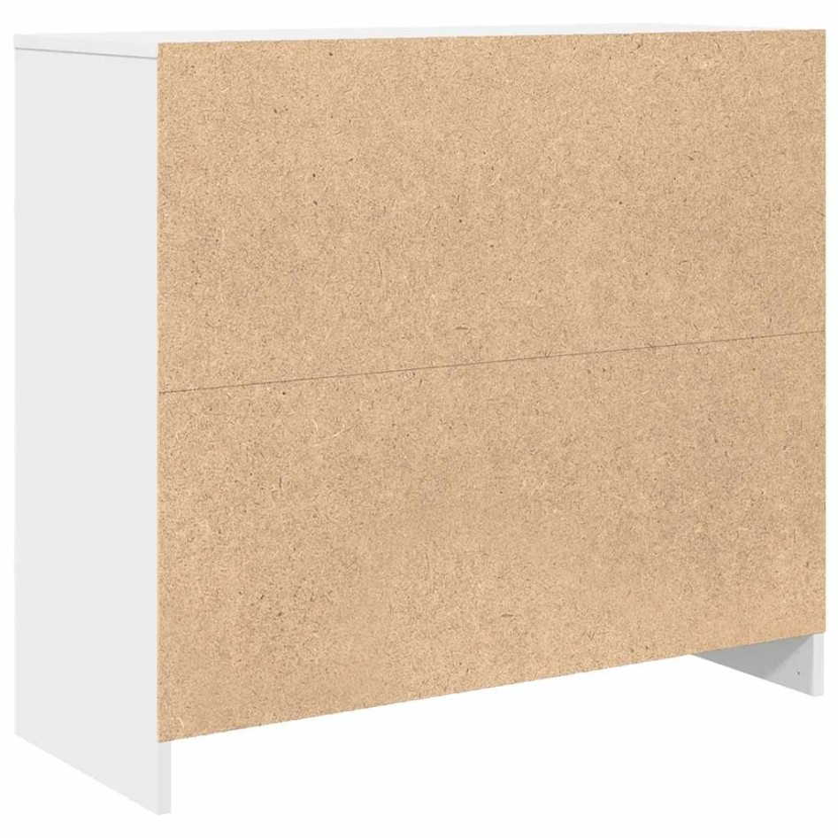 Aparador de madera de ingeniería blanco 85x34x76