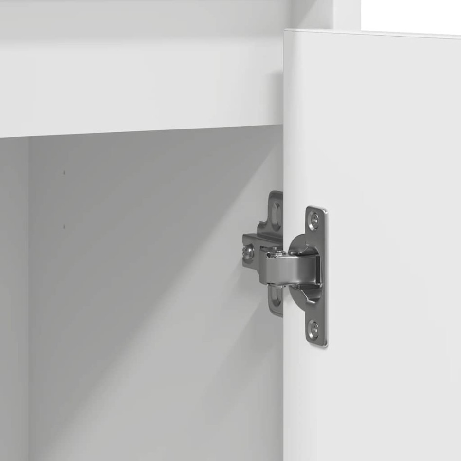 Aparador de madera de ingeniería blanco 85x34x76