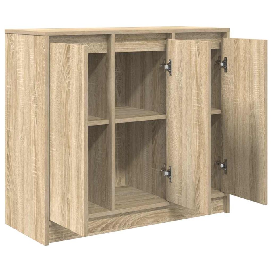 Aparador roble Sonoma 85x34x76 cm madera de