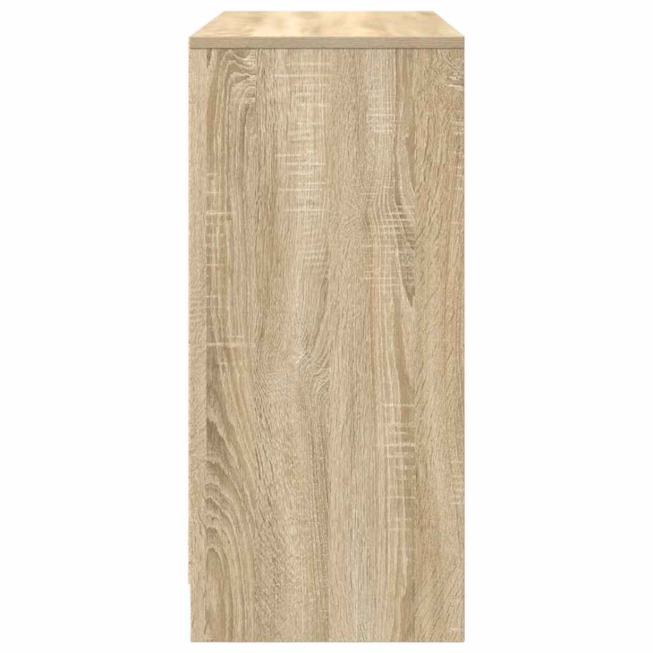 Aparador roble Sonoma 85x34x76 cm madera de