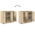 Aparador roble Sonoma 85x34x76 cm madera de