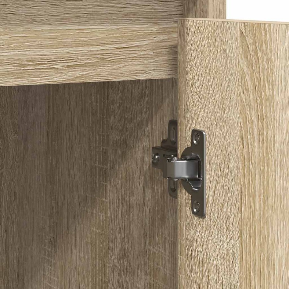 Aparador roble Sonoma 85x34x76 cm madera de