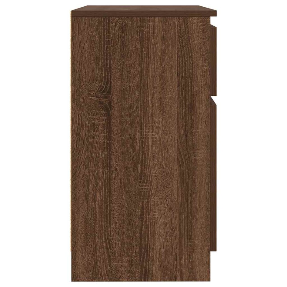 Aparador con cajón roble marrón 71x35x65 cm madera