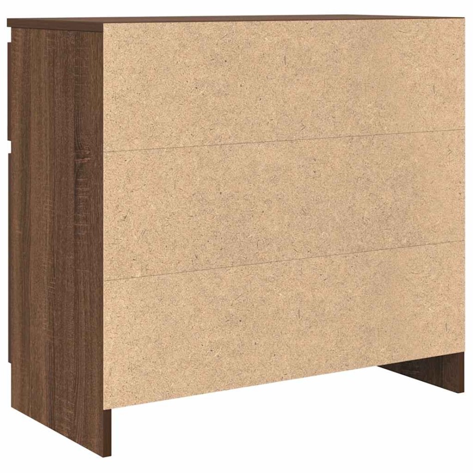 Aparador con cajón roble marrón 71x35x65 cm madera