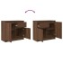 Aparador con cajón roble marrón 71x35x65 cm madera