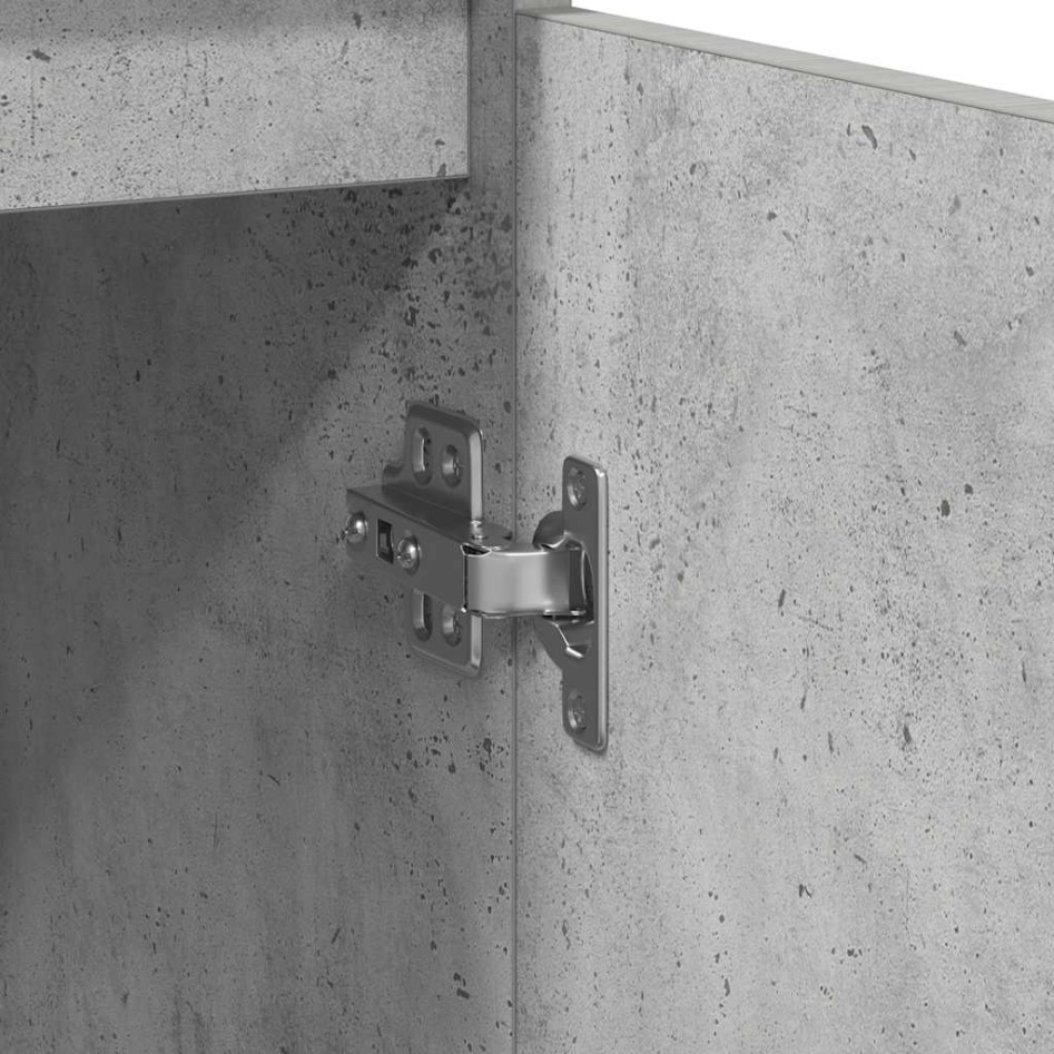 Aparador de madera de ingeniería gris hormigón 57x34x76