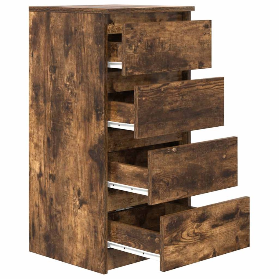 Aparador roble ahumado 37,5x35x76 cm madera de